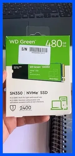 SSD 480GB WD Green SN350, NVMe PCIe, velocidades de até 2400MB/s Lacrado