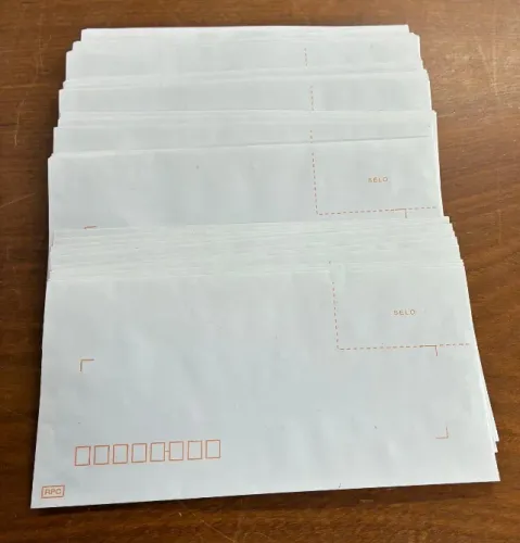 Envelope Carta branco 11,4x22,9 50und