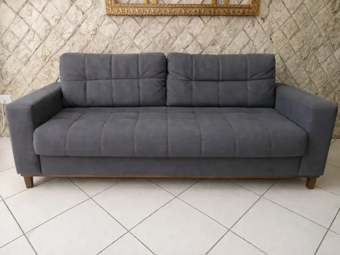 Sofá Moderno da Toque a Campainha 3 Lugares Muito Conservado