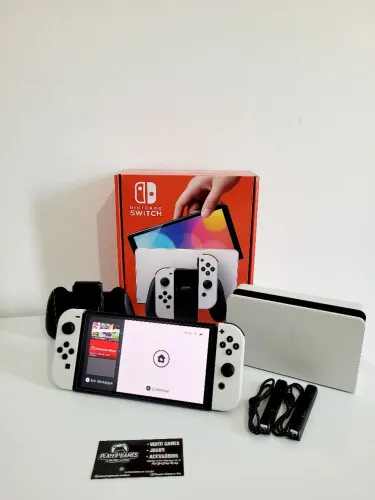 DESBLOQUEADO!! Nintendo Switch OLED Completo!! (Aceito Cartão )