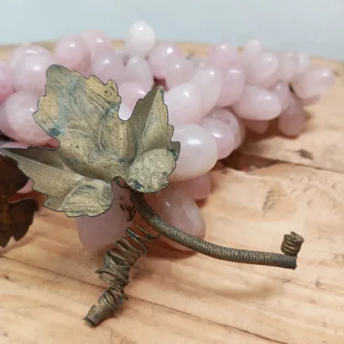 Cachos de Uva Decorativos Vintage Quartzo Rosa