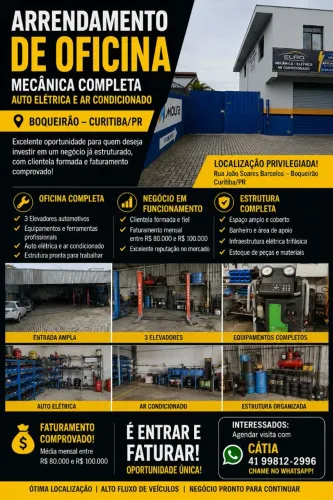 Arrendamento para oficina mecânica e Auto elétrica 