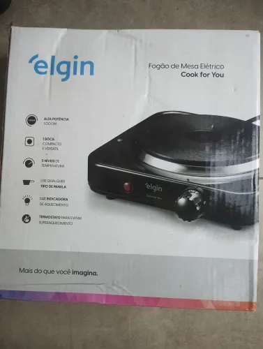 fogão elétrico de mesa Elgin Cook for You, de 1.000 W, com 1 boca, 5 níveis de temperatura