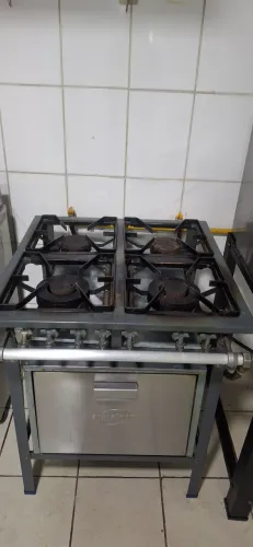 FOGÃO 4 BOCAS INDUSTRIAL METALNOX 80CMX70CM NOVO.