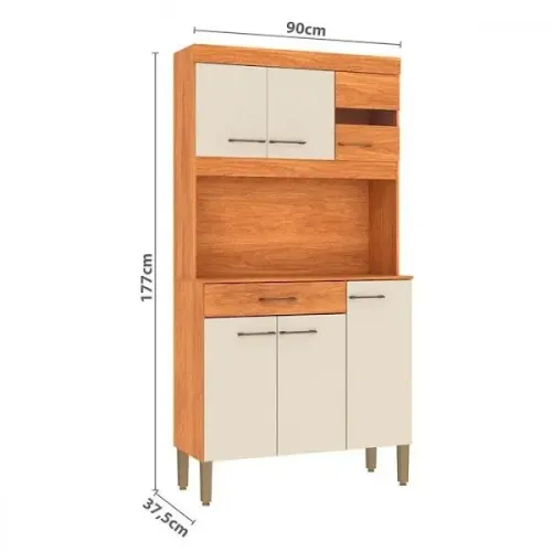 Kit Cozinha Carla, 90x177x37, frete gratis