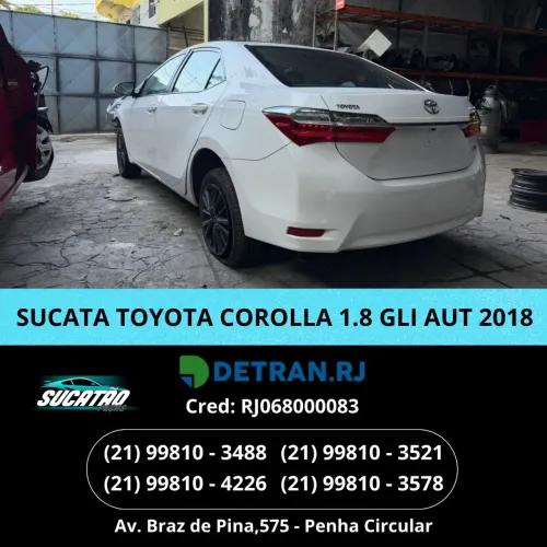 SUCATA COROLLA 2018 1.8 PEÇAS RJ