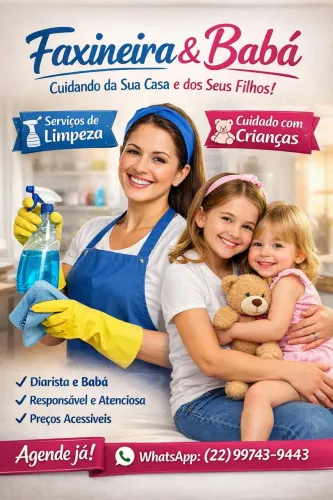 Faço faxina! E cuido de crianças 