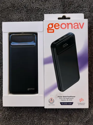 Power Bank Geonav 10.000mAh 20W Carregamento Rápido Original Novo