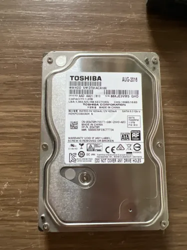 Kit 2 HDs 3.5 Para PC e DVR - Toshiba 1TB 7200RPM + Seagate 500GB Testados