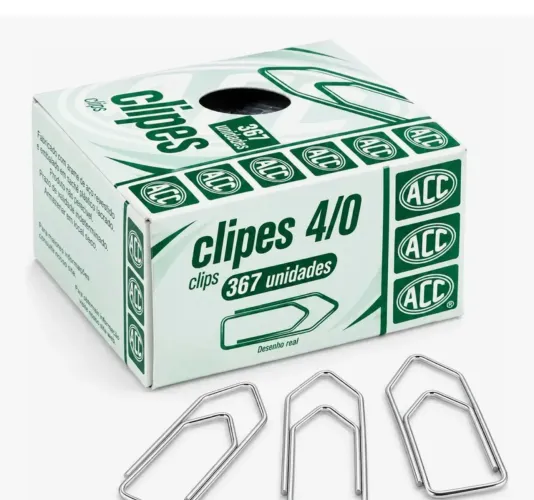 Clipes Galvanizado Aço 4/0 Caixa Com 367 Unidades Acc