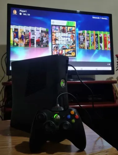 Xbox 360 com desbloqueio RGH e HD com diversos jogos