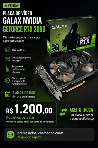 Placa de vídeo RTX 2060