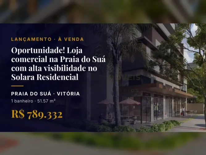 Loja moderna no Solara: localização estratégica na Praia do Suá