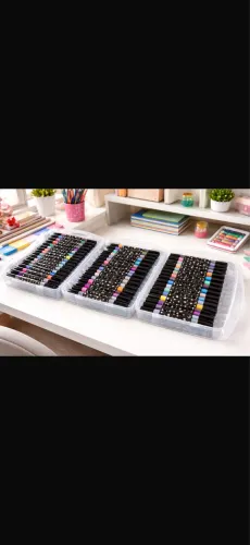 Maleta 96 Cores Glitter Dual Tip - Kit Completo Volta às Aulas ?