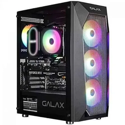 Gabinete Gamer Galax Revolution-05, Mid Tower, ATX, Black, Sem Fonte, Com 4 Fans