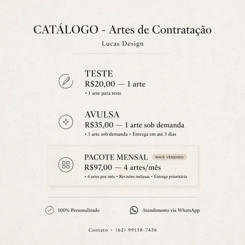 ? ARTES PROFISSIONAIS PARA CONTRATAÇÃO