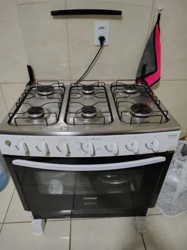 Fogão branco 6 bocal Consul