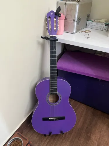 Violão Roxo de Nylon + Capotraste e Afinador