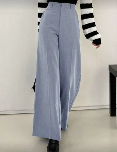 Calça Azul Alfaiataria Shein