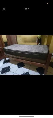Cama de solteiro com base de angelim 