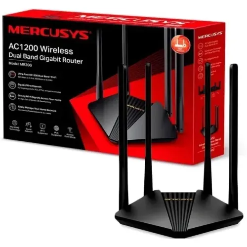 Roteador Wireless Dual Band Gigabit AC1200 Mercusys MR30G