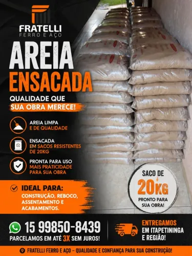 Areia ensacada 20 kg