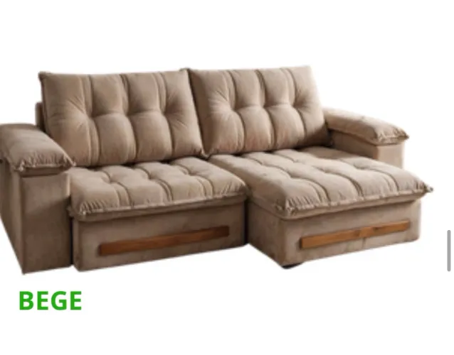 Sofá retrátil Malibu 2,30m 12x R$ 241,66