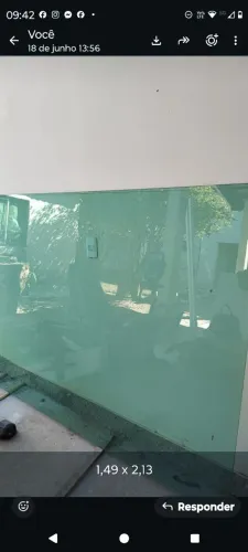 Vidro temperado verde