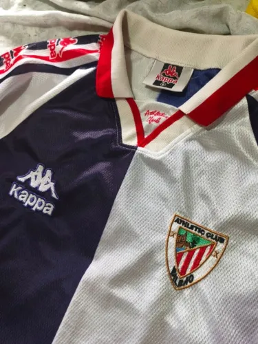 camisa original 1996 1997 athletic bilbao espanha tamanho g kappa branca roxa