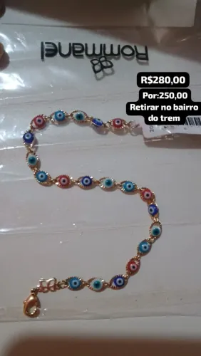 Vende-se pulseira Romanel olho grego, não faço entrega dispenso curiosos 
