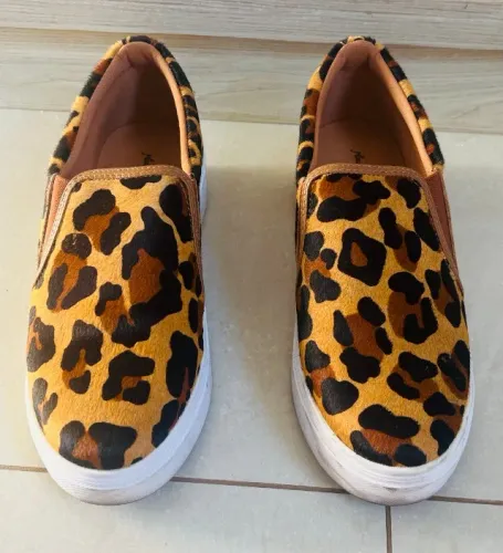 Tênis Slip On Feminino - Pelo de Onça