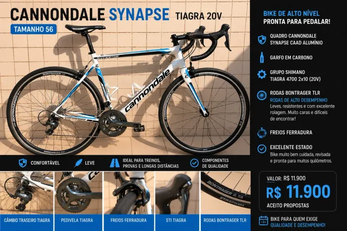 Bicicleta Cannondale Synapse Speed  Carbono
