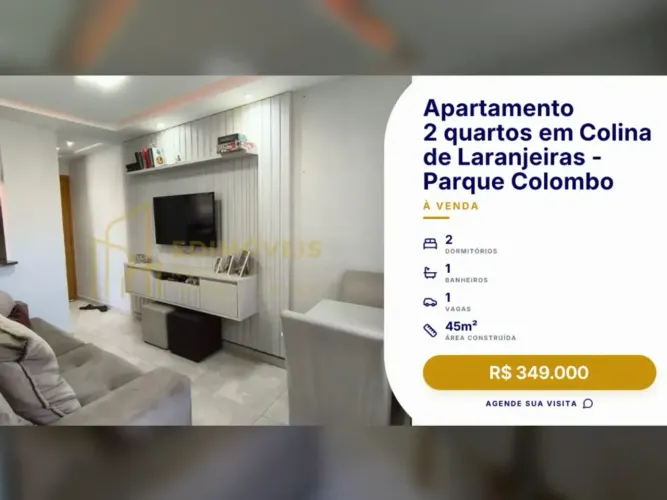 Incrível apartamento 2 quartos em Colina de Laranjeiras - Lazer completo no condomínio!