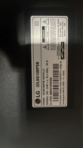 TV LG 32 32LK615BPSB com Defeito