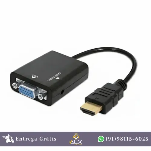 Conversor Hdmi para Vga + Áudio *ENTREGA GRÁTIS*