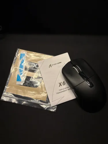 Mouse Gamer Sem Fio Attack Shark X6 26000dpi Três Modos Cor Preto