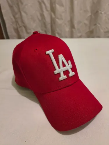 Boné New Era 39thirty Los Angeles Dodgers vermelho, original
