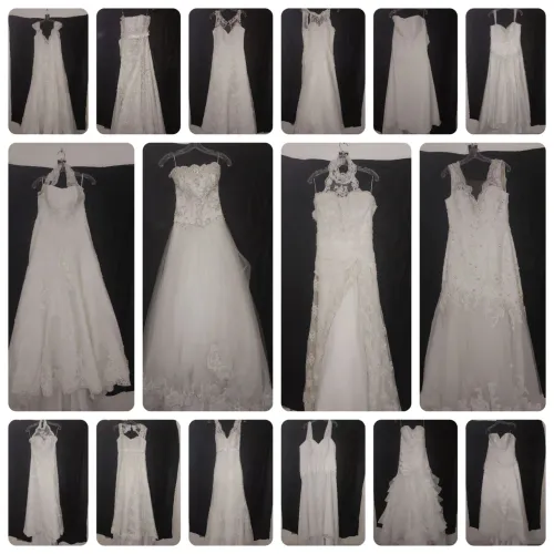 VESTIDOS DE NOIVA DE RENDA (80 UNIDADES) ,MAIS SAIOTESE MANTILHAS