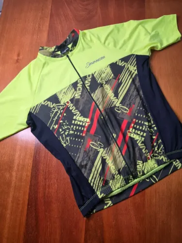 CAMISA DE CICLISMO SAVANCINI VERDE NEON TAMANHO M - MTB SPEED
