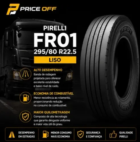 Pneu Caminhão Pirelli FR01 295/80 Liso Novo