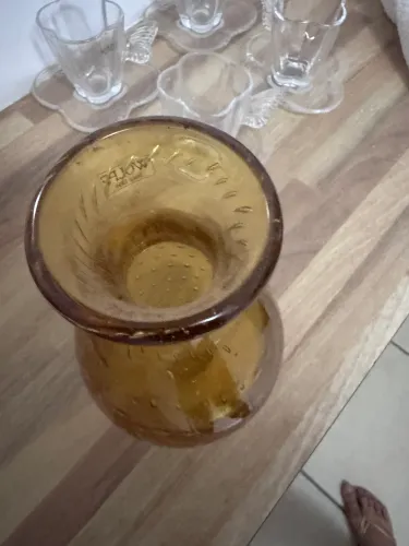WOLFF - Vaso de Vidro Italy Âmbar 10cm x 20cm-