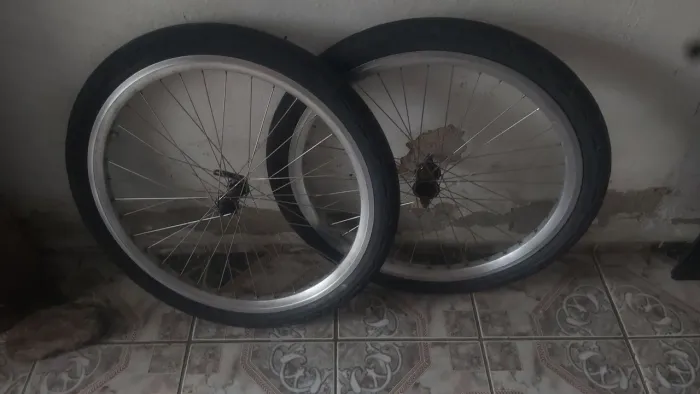 Par de aro 26 reforçado inox com par de pnel da flamer