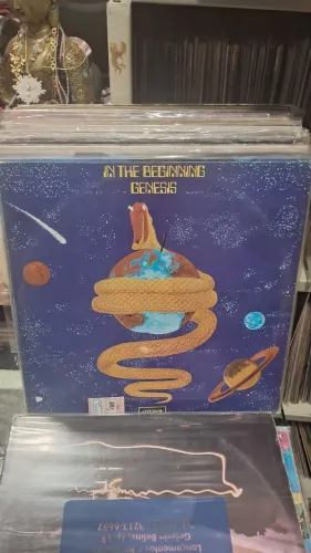 disco de vinil LP do Genesis intitulado "In The Beginning