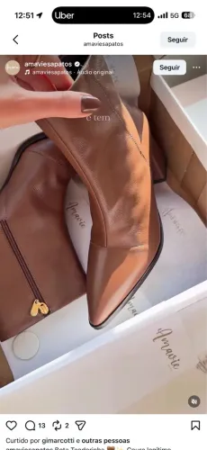 Bota Cano Médio Feminina Marrom - Tam. 35
