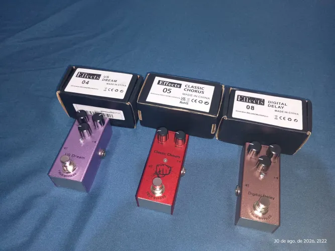 set de pedais de guitarra