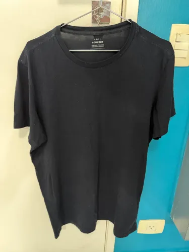 camisa comfort azul marinho tamanho P algodão peruano