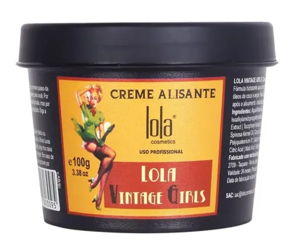 Hair Vintage Girl Creme Alisante Lola Cosmetics 100g<br>Lola Cosmetics <br>100g