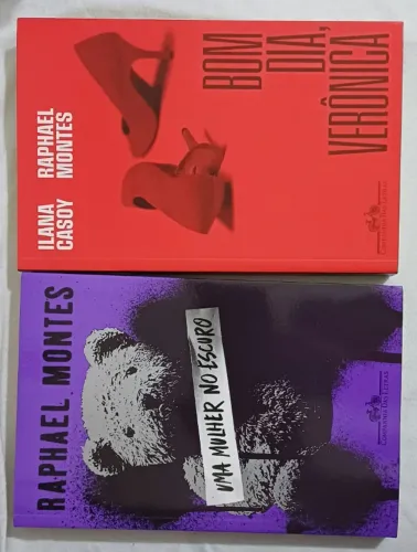 livros raphael montes - bom dia, veronica e uma mulher no escuro