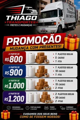 FRETES E MUDANÇAS | THIAGO TRANSPORTES | JOÃO PESSOA