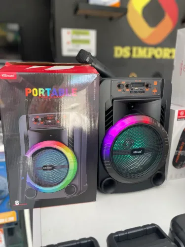 Caça de som Bluetooth com microfone sem fio pra Karaokê